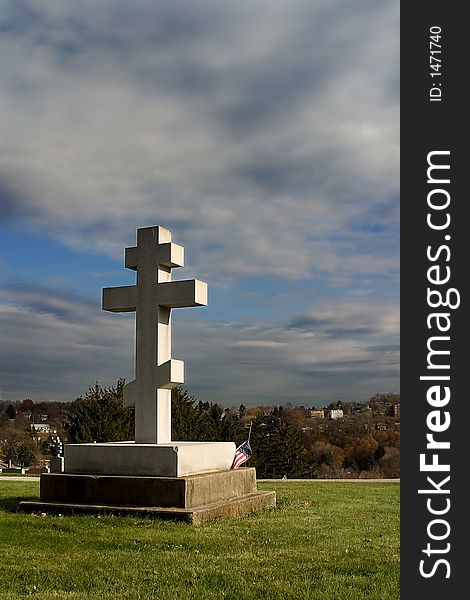 A Momument Marker in a cemetery. A Momument Marker in a cemetery