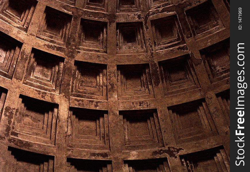 An image of the roof of the panthanon, taken in Rome 2003