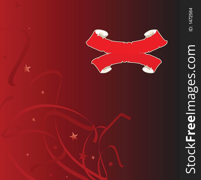 A red christmas background with room for information. A red christmas background with room for information