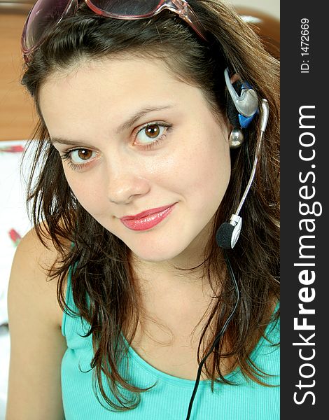 Girl With Headphone