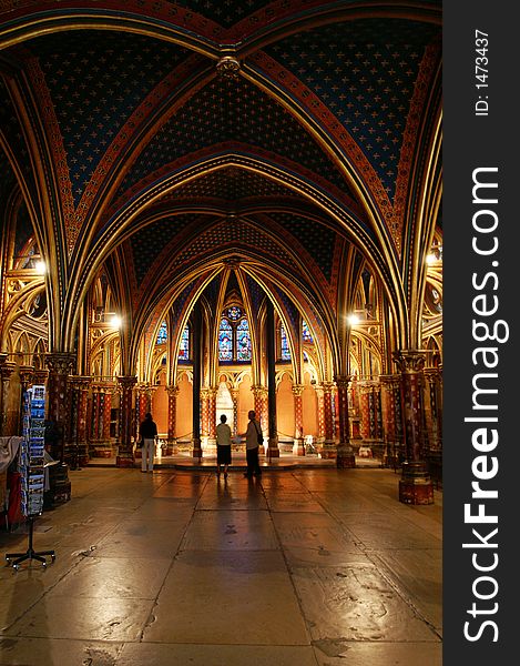 Interior of a church in notre dame, Paris. Interior of a church in notre dame, Paris