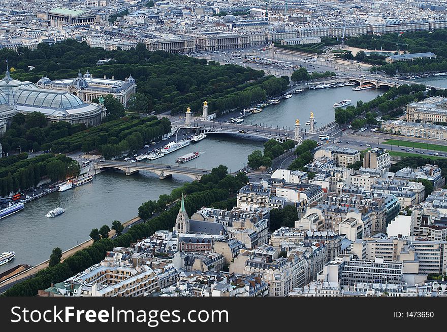 View of Paris from Effel tower, France