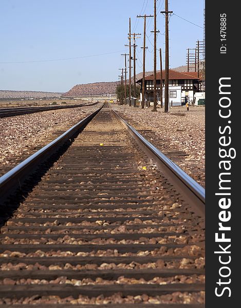 Endless rails in the desert - Utah, USA