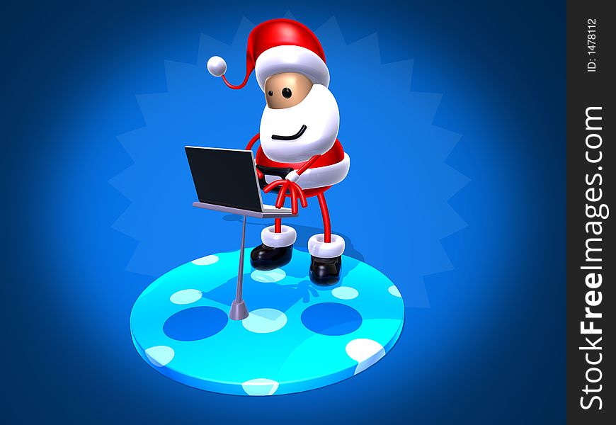 Santa Claus, 3D generated picture. Santa Claus, 3D generated picture