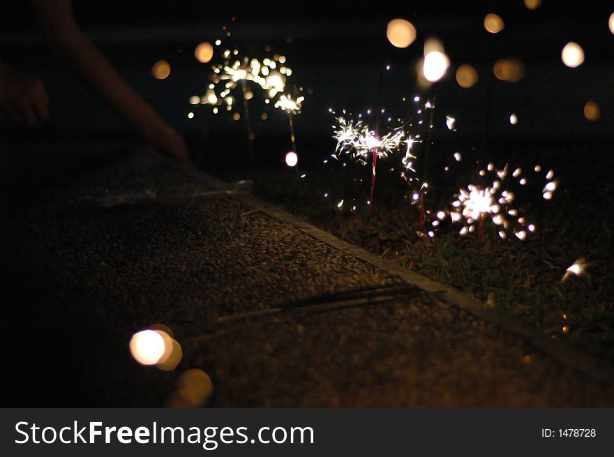 Very lovely picture that has the focus on the sparks.