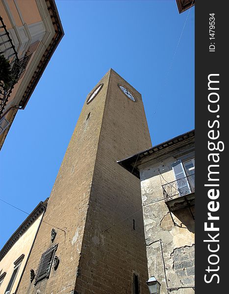 Orvieto Moro tower in Umbria