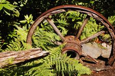 Rusty Old Wagon Wheel Stock Photos