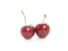 Two Cherries Royalty Free Stock Images