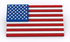 USA Flag In 3d Shapes Royalty Free Stock Image