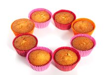 Colorful Baked Cupcakes Royalty Free Stock Images Colorful Baked Cupcakes Royalty Free Stock Images