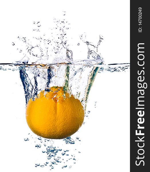 Orange in water