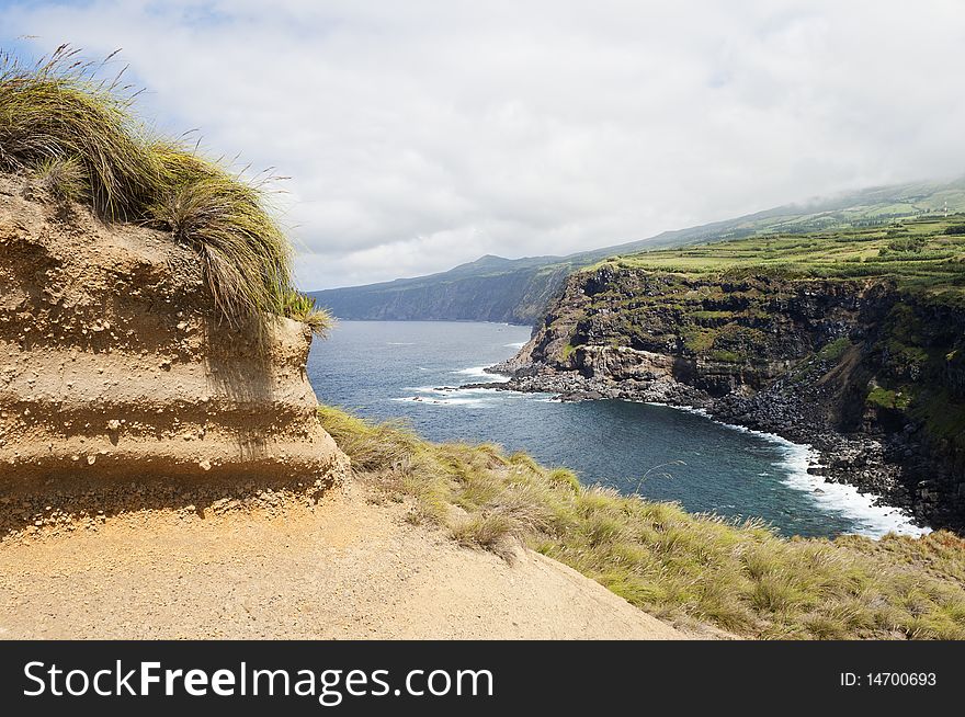 Wild landscape in Faial island, Azores, Portugal. Wild landscape in Faial island, Azores, Portugal
