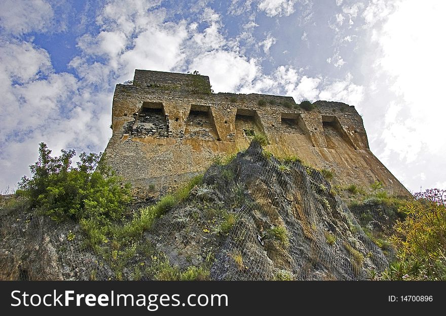 Saracen watch tower in south of italy