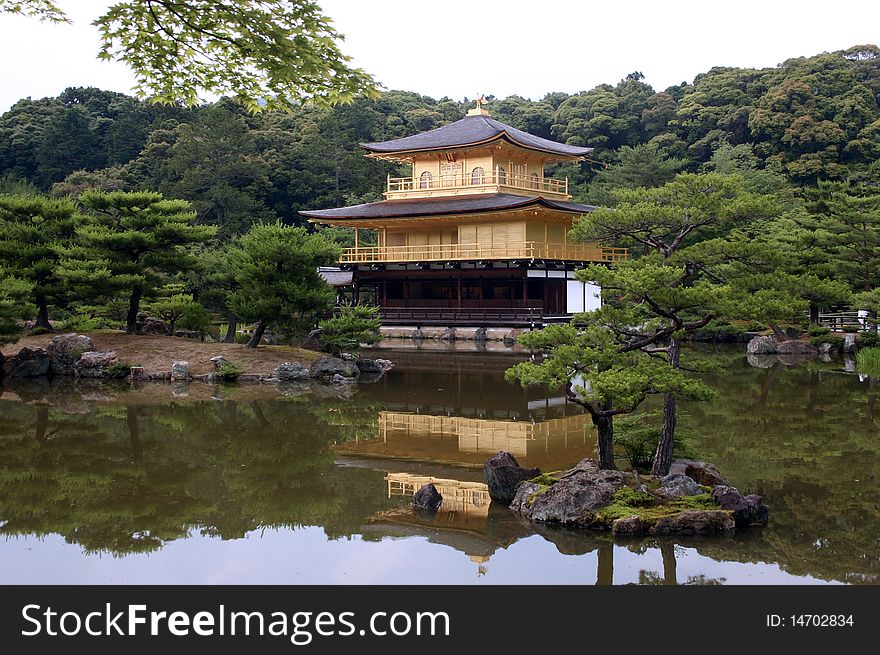 Golden Pagoda (Kinkaku-ji) in Kyoto, Japan