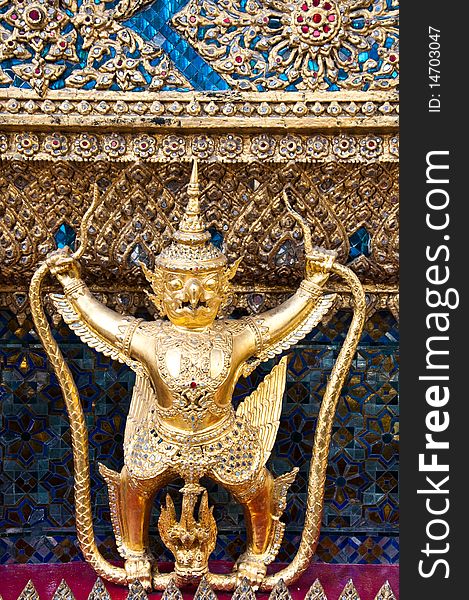 Golden Garuda in The Grand Palace Bangkok, Thailand