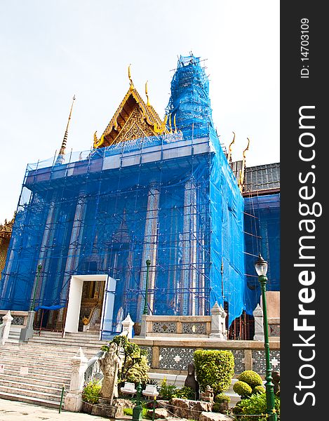 The Grand Palace under construction Bangkok, Thailand