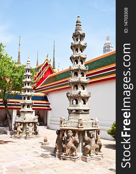 Wat Pho, Temple of the Reclining Buddha , Bangkok Thailand. Wat Pho, Temple of the Reclining Buddha , Bangkok Thailand