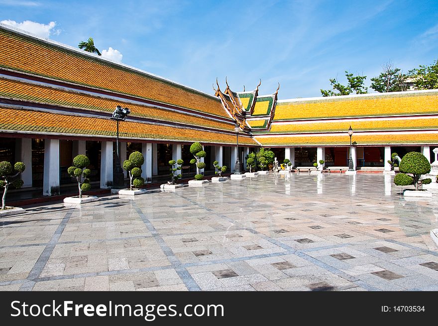 Wat Suthat thai temple, Bangkok Thailand