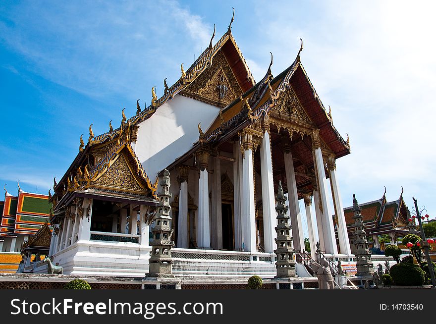 Wat Suthat thai temple, Bangkok Thailand