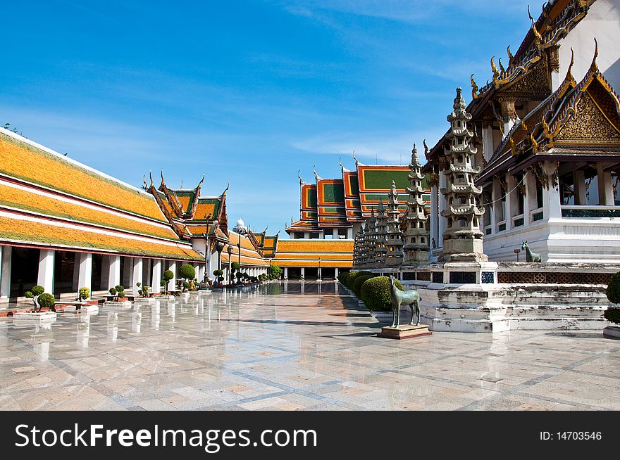 Wat Suthat thai temple, Bangkok Thailand