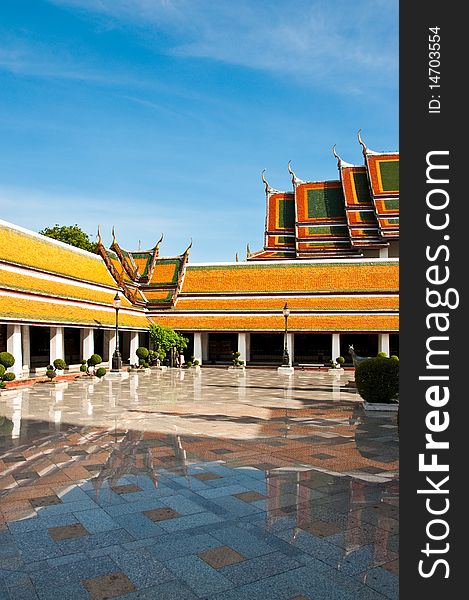 Wat Suthat thai temple, Bangkok Thailand