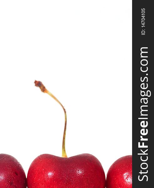 Delicious Red cherry isolated on white background. Delicious Red cherry isolated on white background