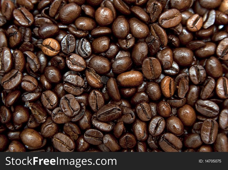 Coffee background made from coffee beans