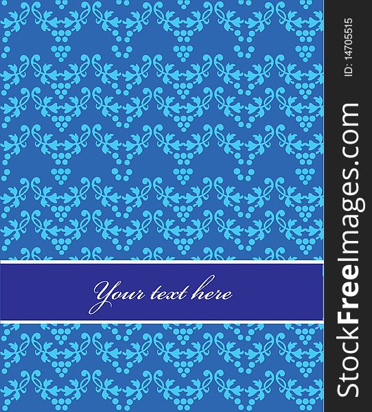 Vector seamless blue pattern, design illustration. Vector seamless blue pattern, design illustration