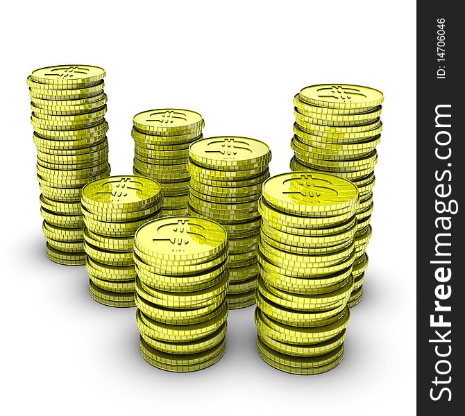Stock Of Dollar Coins