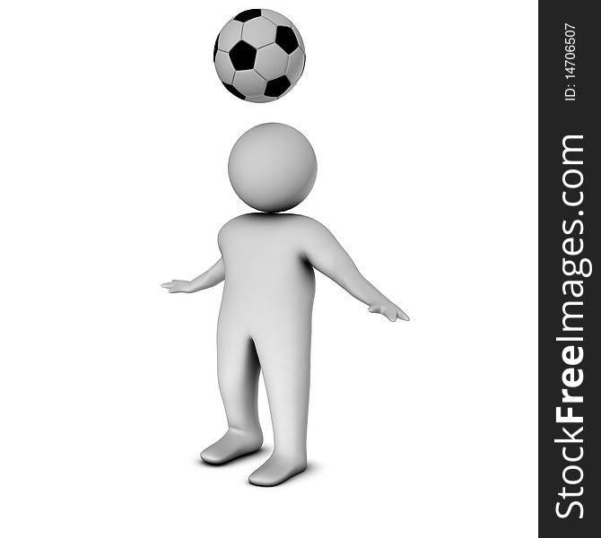 3D Man With A Football