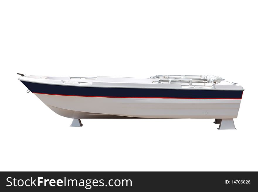 New marine boat isolated on a white background