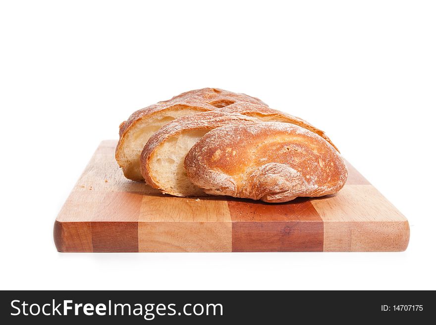 Bread on a cutting board