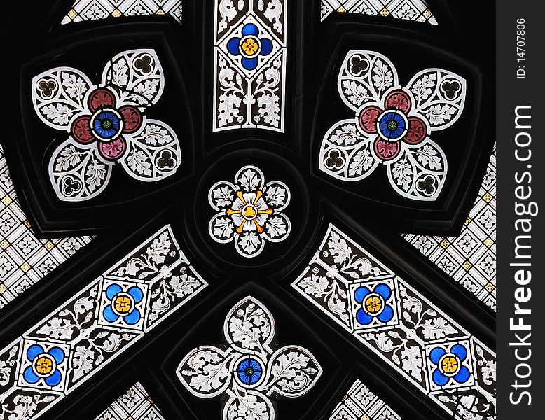 Window in gothic church of Oppenheim, Germany. Window in gothic church of Oppenheim, Germany