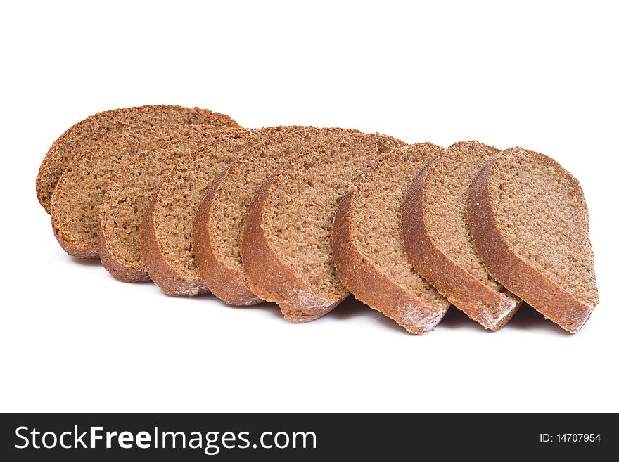 Several slices of rye bread