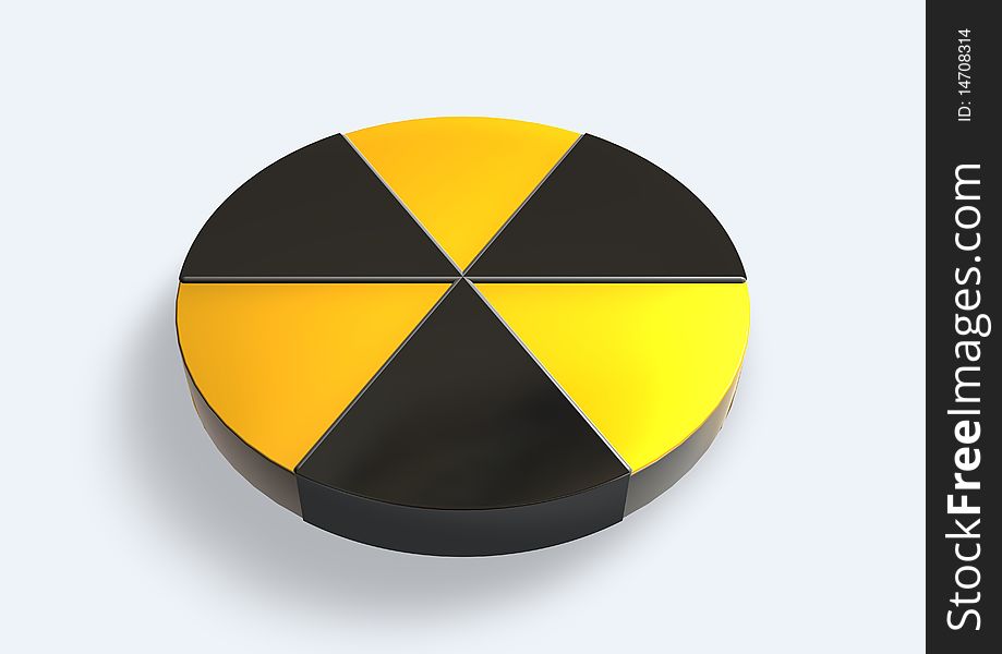 Illustration of a radiation warning sign. Illustration of a radiation warning sign.
