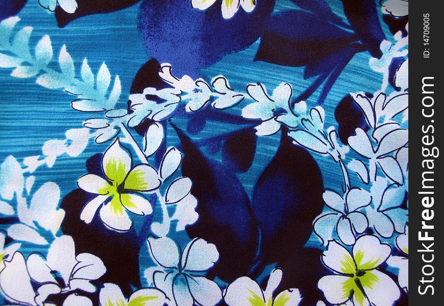 Hawaiian floral print used as a background