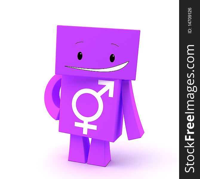 Gay Sign 3D Character