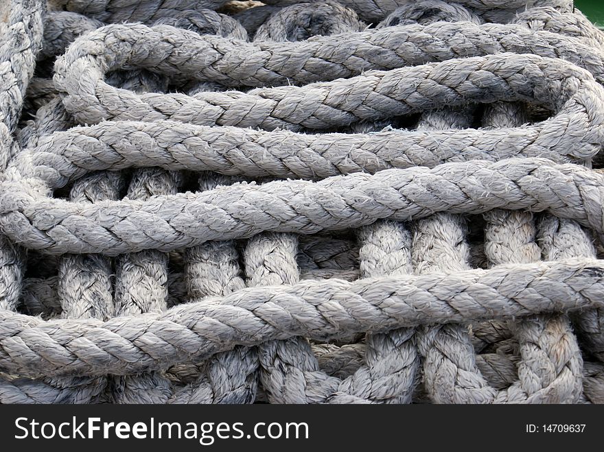 Ropes on the deck of a tallship. Ropes on the deck of a tallship