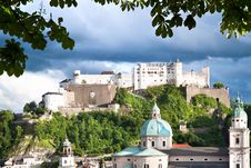 Veiw On Hohensalzburg Fortress Royalty Free Stock Images