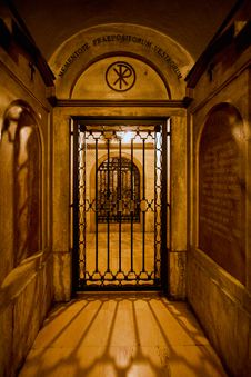 The Gate Of The Crypt Stock Photography