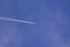 The Plane In The Sky Royalty Free Stock Images