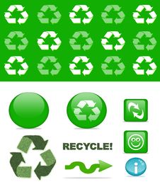 Recycling Set Royalty Free Stock Photography Recycling Set Royalty Free Stock Photography