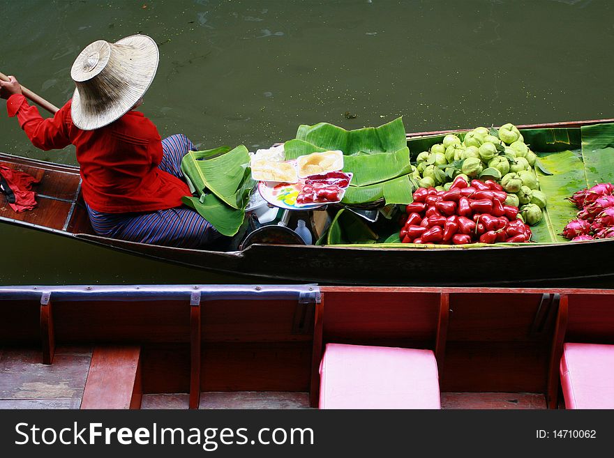 Fruits at Floating Market in Thailand