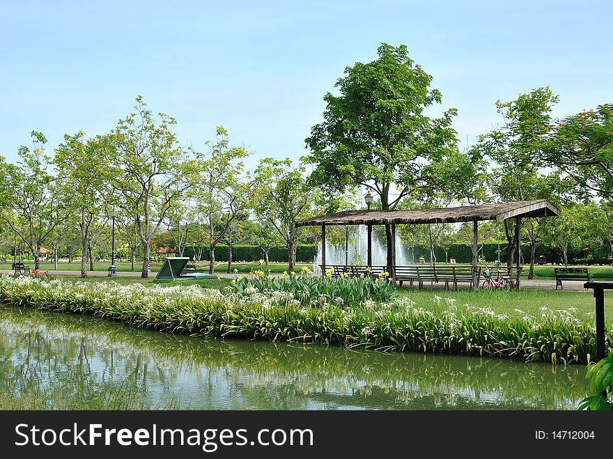 Royal garden at bangkok thailand.