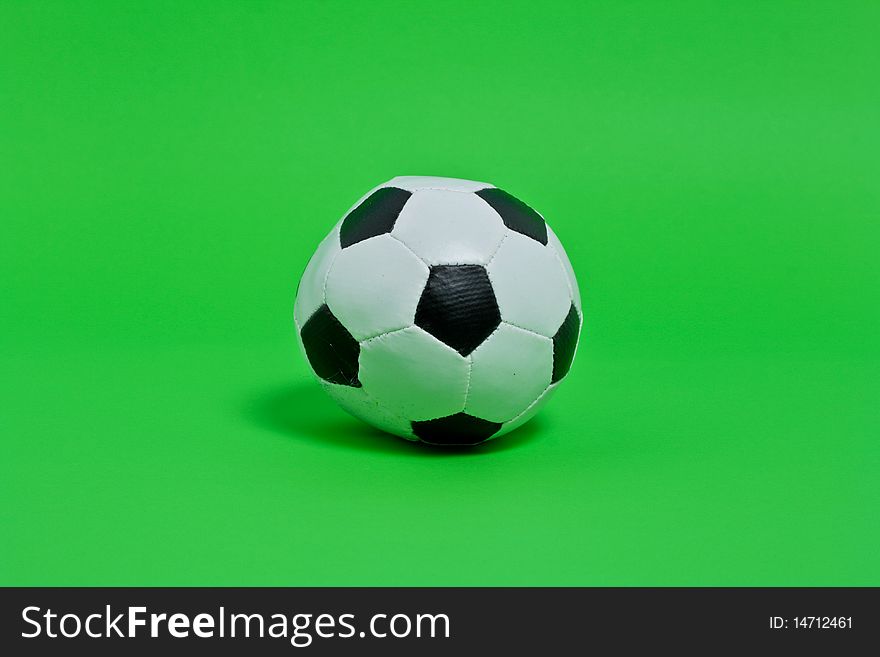 Football Isolated On Green