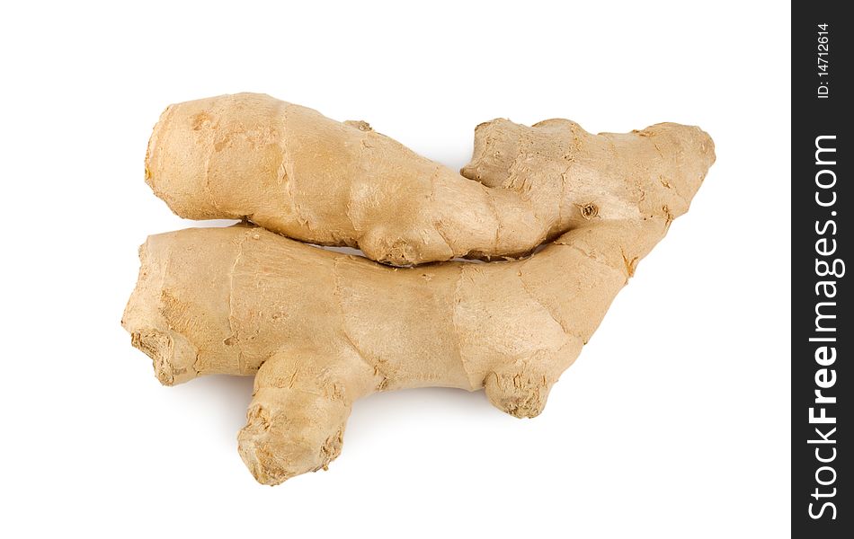 Ginger root isolated on a white background