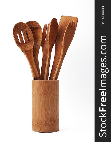 Set of kitchen spatula on white background. Set of kitchen spatula on white background