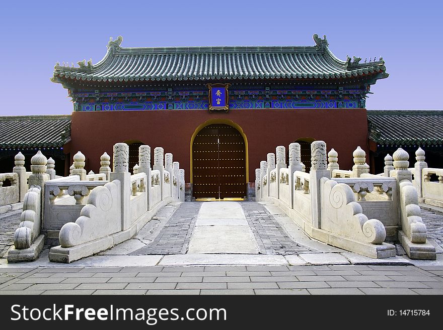 Temple of Heaven at Beijing city, China.