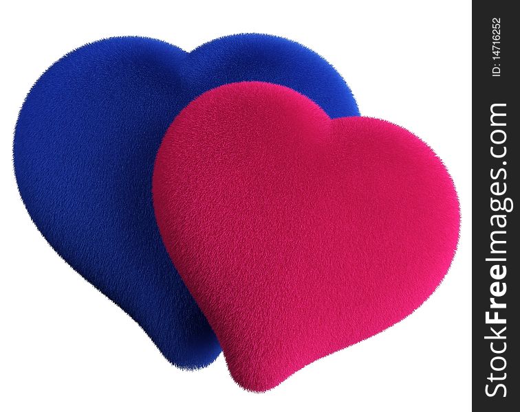 Two loving hearts woolen