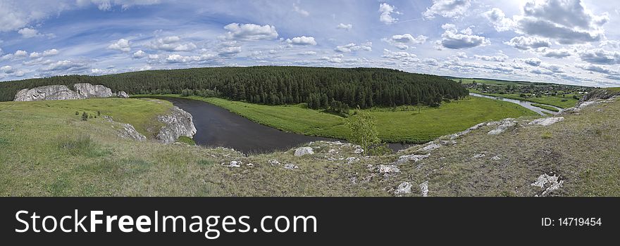 Rock And River Valley | Panorama